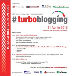 #R2B2013 – Raccontare l’innovazione e la ricerca attraverso la rete #Turboblogging Posted on maggio 29, 2013di trasferimentotec Evento di Premiazione