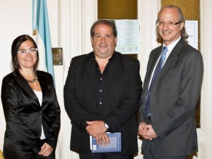 Ana Sarrabayrouse (Agregada Cultural de la Embajada - Roberto Garay - Eduardo Varela (Ministro de Cultura de la Embajada Argentina en Roma)