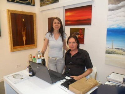 Gran vernissage sabato 5 luglio ore 17 Galleria Farini Bologna via Farini 26/d — con Grazia Galdenzi e Roberto Dudine