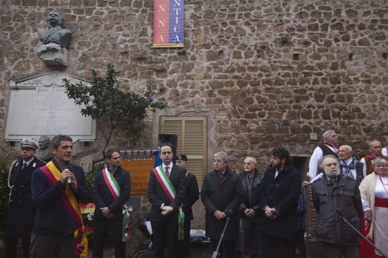 un momento della cerimonia a Ostia del 23 novembre