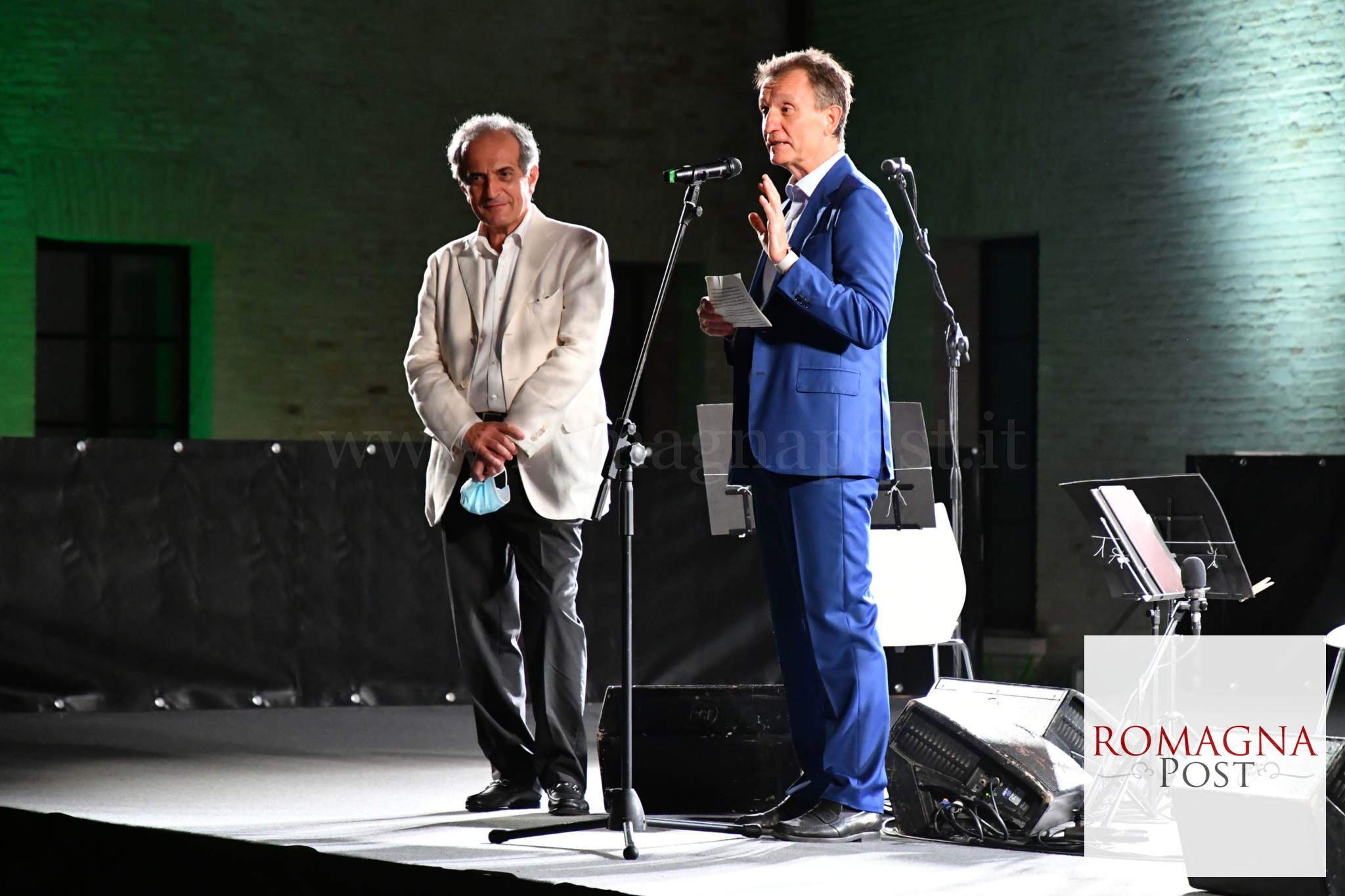 Zattini e l'assessore alla Cultura, Valerio Melandri