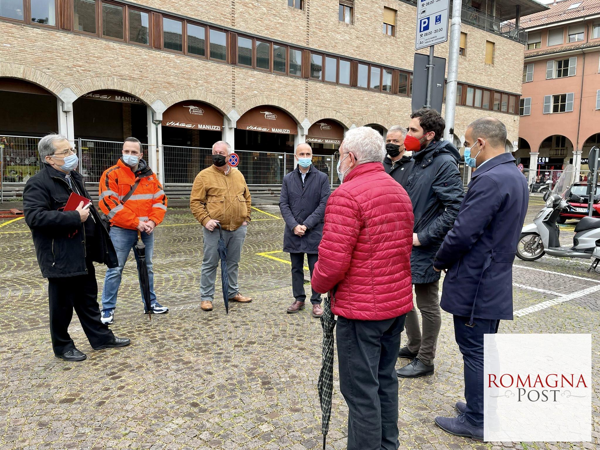 Cesena Tre Piazze Benedizione e avvio dei lavori
