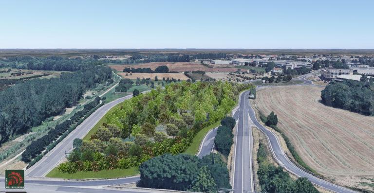 Rendering progetto bosco urbano