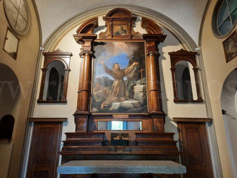 La tela ricollocata nella Chiesa dei Cappuccini di Cesena (3)