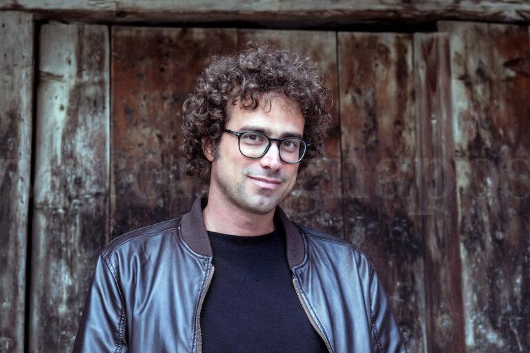 Matteo Cavezzali, writer, author of "Icarus"a story about the life of Raul Gardini, pictured at Scrittura Festival at Campitello di Fassa, Trentino, on 3-08-2019