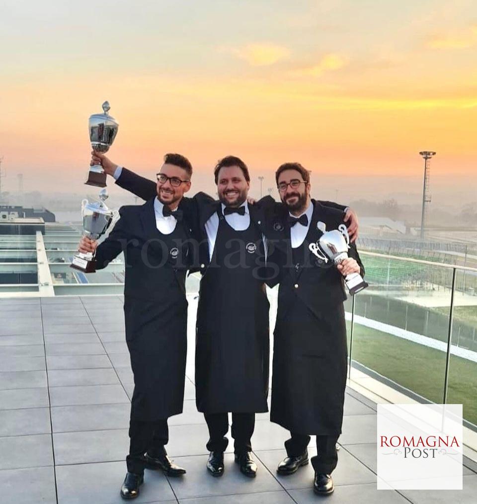 Da sx Andrea Peruzzi, Andrea Laghi il vincitore, Marco Curzi