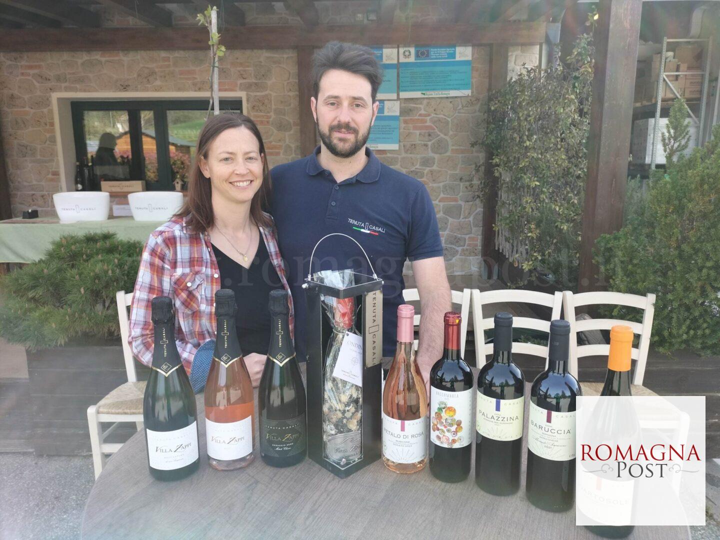 Silvia e Daniele Casali con le 9 versioni di Sangiovese