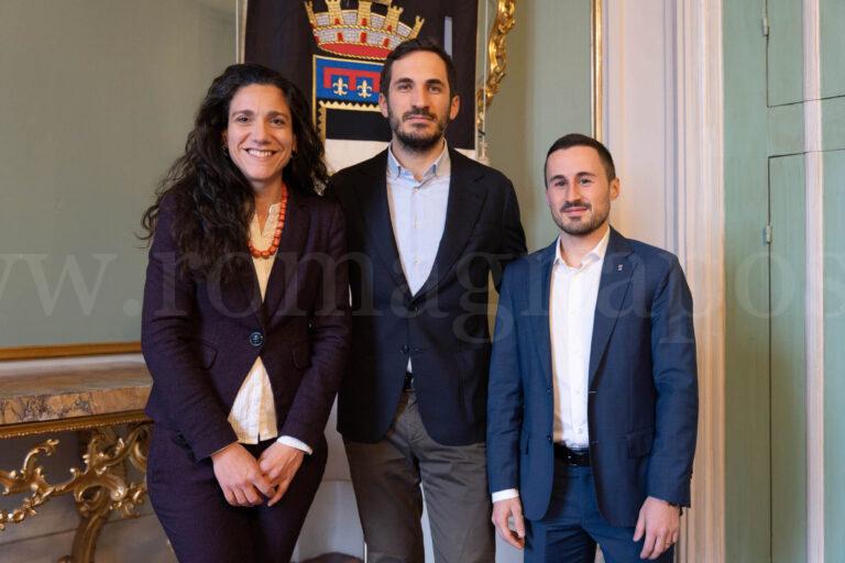 Sindaco Enzo Lattuca con Francesca Lucchi e Lorenzo Plumari