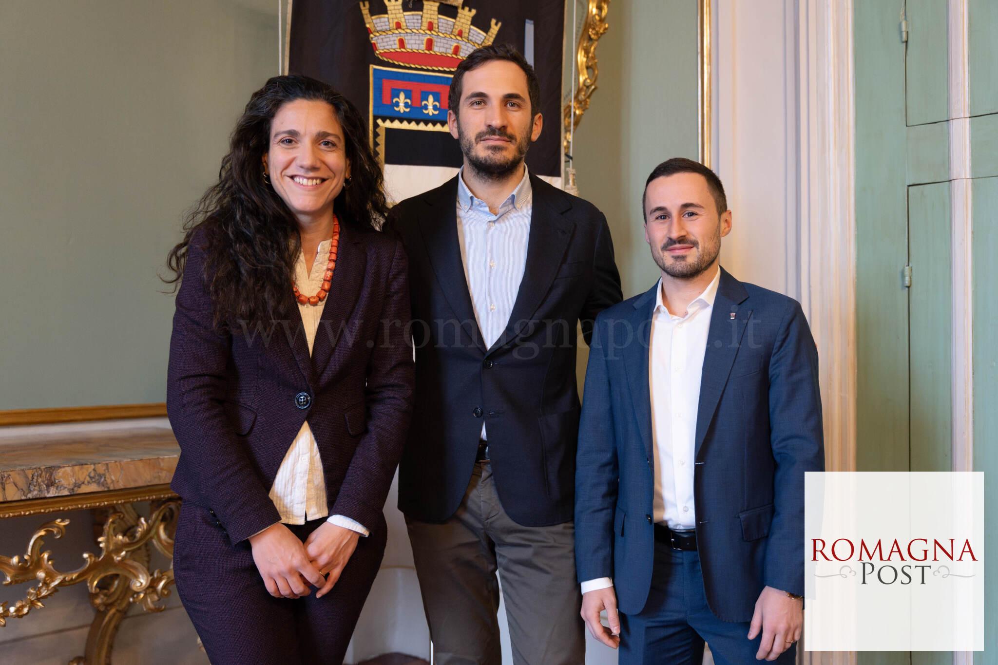 Sindaco Enzo Lattuca con Francesca Lucchi e Lorenzo Plumari