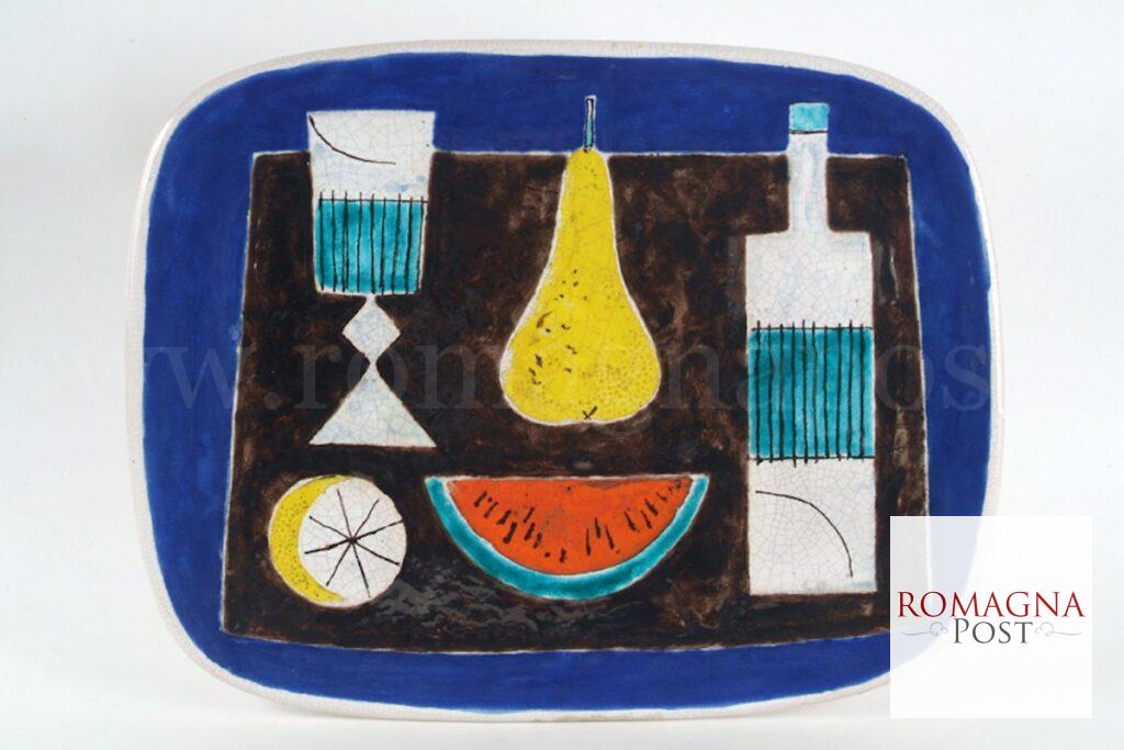 03 Guerrino Tramonti, Piatto in ceramica, 1950-60