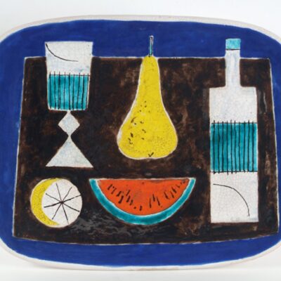 03 Guerrino Tramonti, Piatto in ceramica, 1950-60