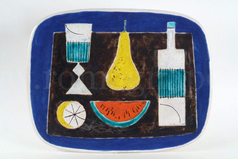 03 Guerrino Tramonti, Piatto in ceramica, 1950-60