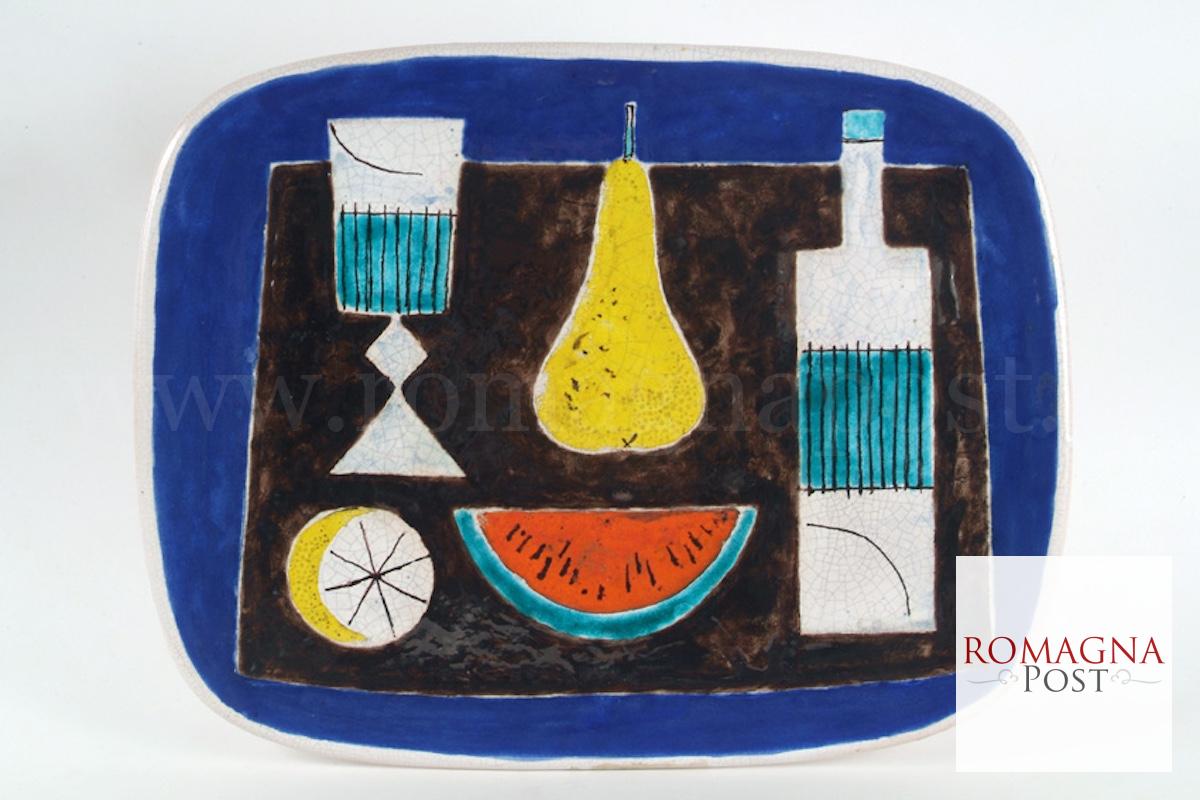 03 Guerrino Tramonti, Piatto in ceramica, 1950-60