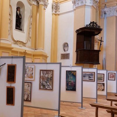 allestimento mostra collezione Laghi